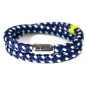 Preview: Artikelname Rassmus- Handgetakeltes Armband aus Segeltau / Schiffstauwerk, marine-blau / neon-gelb