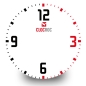Preview: Clock Face Big for Clocroc `White Numbers`  Aviation