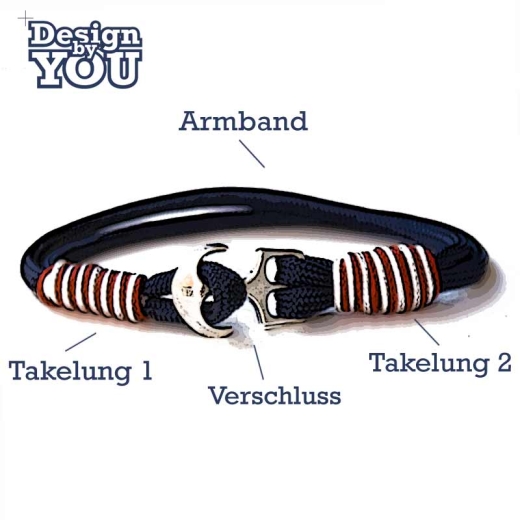 Daytona - - Design by You - Handgetakeltes Armband zum Selbstgestalten