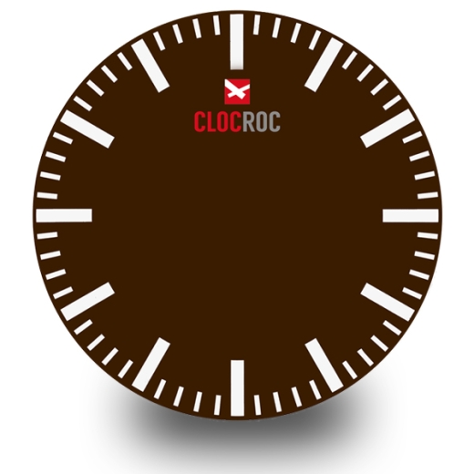 Zifferblatt `Station Red`  groß für Clocroc Aviation Big & Submarine Brown