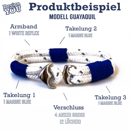 Armand Flat - Design by You - Handgetakeltes Armband zum Selbstgestalten