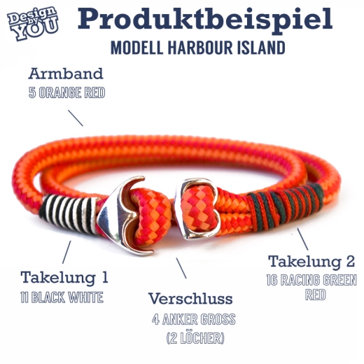 Harbour Island  Design by You - Hand rigged bracelet, customizable