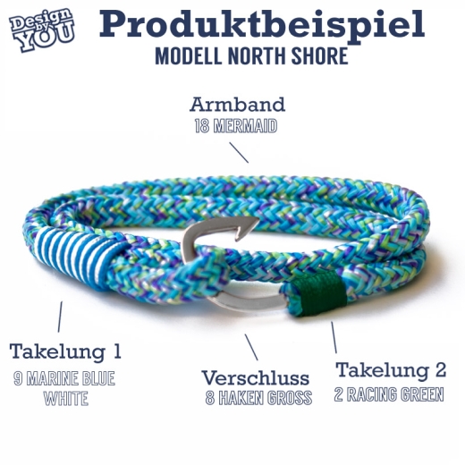 North Shore  Design by You - Hand rigged bracelet, customizable